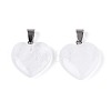 Heart Natural Crystal Pendants G-Q438-15-2