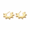 Rack Plating Brass Micro Pave Cubic Zirconia Stud Earrings for Women EJEW-H091-22G-1