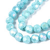Anti-Tarnish Electroplate Glass Beads Strands EGLA-ZX010-8mm-10-5