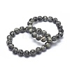 Natural Sesame Jasper/Kiwi Jasper Bead Stretch Bracelets X-BJEW-K212-A-033-7