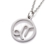 304 Stainless Steel Pendant Necklaces NJEW-Z004-01P-3