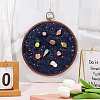 Flat Round Polyester & Acrylic Wall Mounted Brooch Organizer Display Boards AJEW-WH20006-30B-4