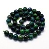 Natural Chrysocolla and Lapis Lazuli Beads Strands G-I199-37-10mm-2
