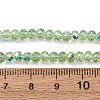 Electroplate Transparent Glass Beads Strands EGLA-A046-01A-04-4