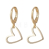 Brass Heart Pendants Leverback Earrings EJEW-JE06900-4