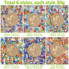 180G 6 Styles Glass Seed Beads Sets SEED-SC0001-50-2