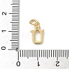 Brass Pave Clear Cubic Zirconia Charms KK-A273-01G-U-3