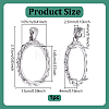 1Pc 925 Sterling Silver Pendant Cabochon Settings STER-GA0001-45-2