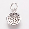 Brass Cubic Zirconia Pendants LS-ZIRC-K070-21P-2