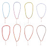 8Pcs 8 Colors 3.5MM Round Nylon Cotton Cord Necklace Making NJEW-TA0001-26RG-3