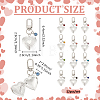12Pcs Heart Brass Locket Pendant Decorations KEYC-PH01638-2