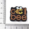 Bees Themed Food Grade Eco-Friendly Silicone Focal Beads SIL-L008-02D-3
