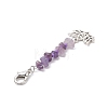 7Pcs Chakra Natural Gemstone Chip Keychains GG-CJ560E-4
