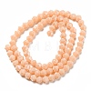 Opaque Solid Color Electroplate Glass Beads Strands EGLA-A039-P4mm-A06-2