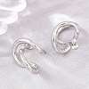 Irregular 304 Stainless Steel Stud Earrings SA-CBABBA6-02P-3