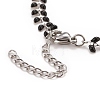 Enamel Wheat Link Chain Necklace NJEW-P220-02P-01-4