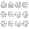 12Pcs Alloy Rhinestone Shank Buttons BUTT-GF0003-67-1