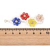 Baking Paint Glass Seed Beaded Big Pendants PALLOY-MZ01391-3