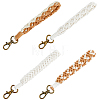 4Pcs 4 Style Cotton Linen Handmade Braided Wrist Lanyard Pendant Decorations KEYC-FH0001-35-1
