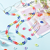720Pcs 9 Colors Opaque Acrylic Linking Rings SACR-FH0001-07-6