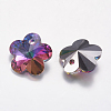 Faceted Glass Rhinestone Charms RGLA-F055-8x8-001VO-2