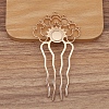 Alloy Hair Comb Findings PW-WGF914F-03-1