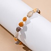 Natural Fossil Coral Beaded Bracelets for Women G-P563-07P-02-1