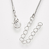 Brass Round Snake Chain Necklace Making X-MAK-T006-11A-P-2