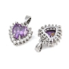 Brass Micro Pave Cubic Zirconia Charms CU-CBAA6E8-07P-03-2