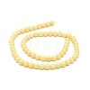 Natural Yellow Jade Beads Strands G-D0010-02-6mm-2