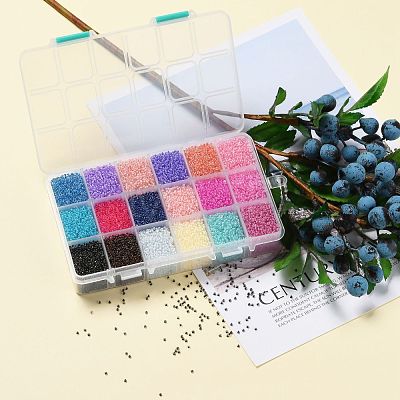 450G 18 Colors 12/0 Grade A Round Glass Seed Beads SEED-JP0012-05-2mm-1