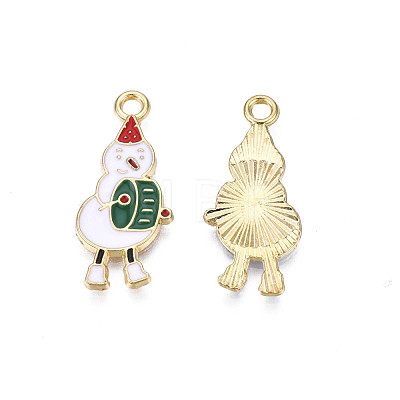 Rack Plating Alloy Enamel Pendants ENAM-N055-171A-1