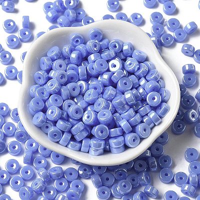 Opaque Colours Luster Glass Seed Beads SEED-E001-P3x6mm-A05-1