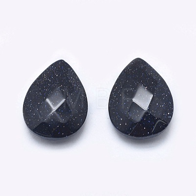 Synthetic Blue Goldstone Cabochons G-P384-D08-1