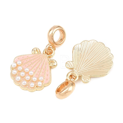 Alloy Enamel European Dangle Charms AL-CBAC2D3-03G-06-1