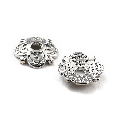 4-Petal Tibetan Style Alloy Flower Bead Caps LS-TIBE-S222-P-NR-1