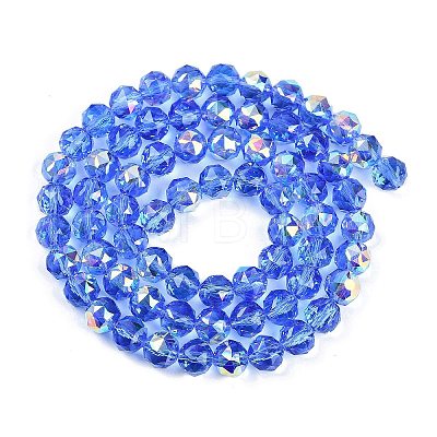 Transparent Electroplate Glass Beads Strands EGLA-N002-34C-C27-1