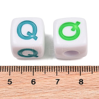 Opaque Acrylic Enamel European Beads AC-ACBA1794-04Q-1