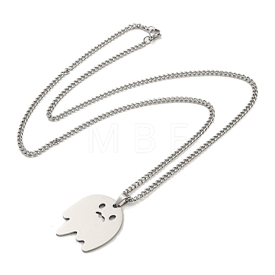 201 Stainless Steel Pendant Necklaces for Man NJEW-Q336-02B-P-1