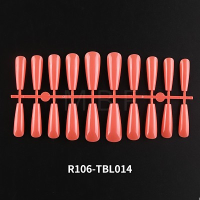 Solid Color Plastic Seamless Toe False Nail MRMJ-R106-TBL014-1