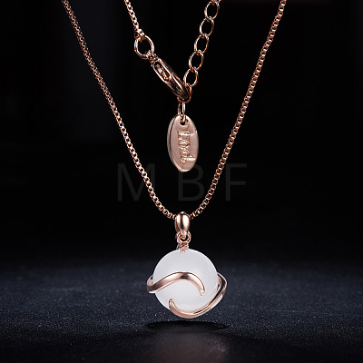 SHEGRACE Trendy Real Rose Gold Plated Necklace JN445A-1