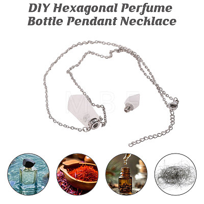 1Pc Natural Quartz Crystal Faceted Pointed Bullet Shaped Perfume Bottle Pendant Necklaces NJEW-FH0001-38P-06-1