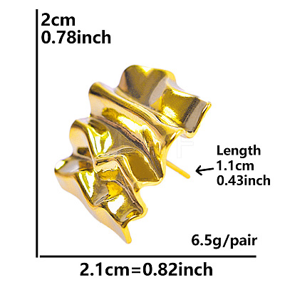 Geometric Irregular Earrings Stainless Steel 18k Studs Jewelry Accessories VH8624-4-1