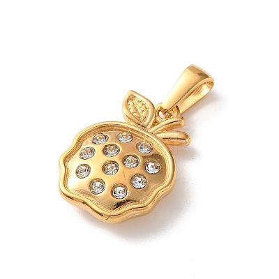 304 Stainless Steel Crystal Rhinestone Pendants RB-CBA2A5E-02G-01-1