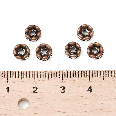 Brass Rhinestone Spacer Beads RB-A014-L6mm-01R-NF-1