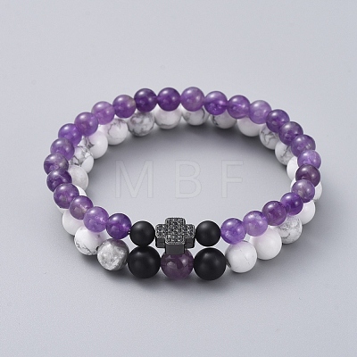 Stretch Bracelet Sets BJEW-JB05027-03-1