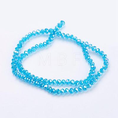 Electroplate Glass Beads Strands GR6MMY-68AB-1