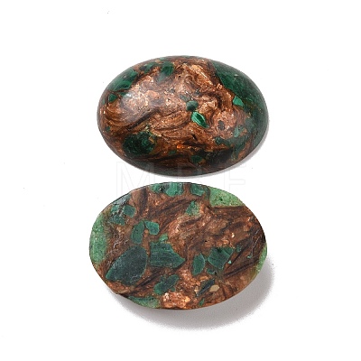 Natural Malachite Cabochons G-E464-42R-1