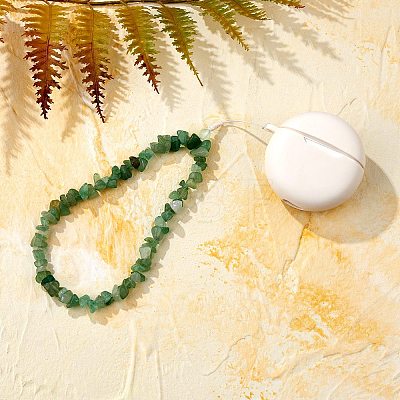 Natural Green Aventurine Chips Cell Phone Lanyard Wrist Strap HJEW-SW00018-01-1