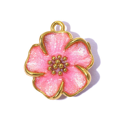 304 Stainless Steel Enamel Pendants STAS-OY015-26G-01-1
